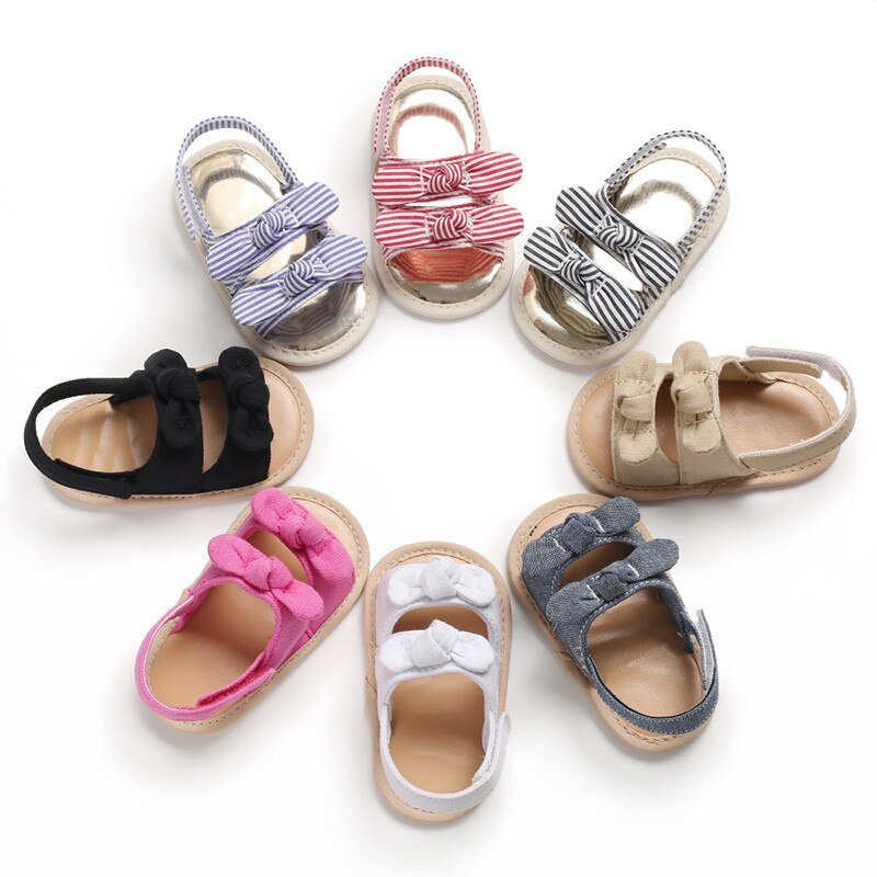 Baby Baby Meisje Zachte Zool Sandalen Schoenen 0-12Month Peuter Zomer Schoenen Boog-Knoop Sandaal