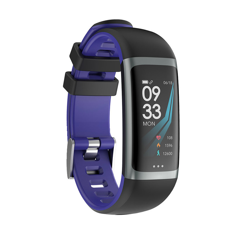 Teamyo G26 pulsera inteligente P67 a prueba de agua ritmo cardíaco presión arterial oxígeno pulsera de Fitness modo MULTI deporte pulsera inteligente: Deep Blue