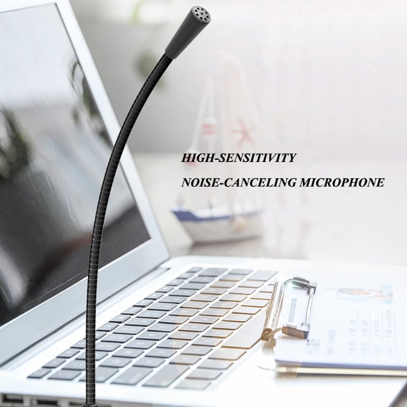 Omnidirectional Microphone High Sensitivity USB Mic for Desktop PC/Laptop/Computer/Notebook