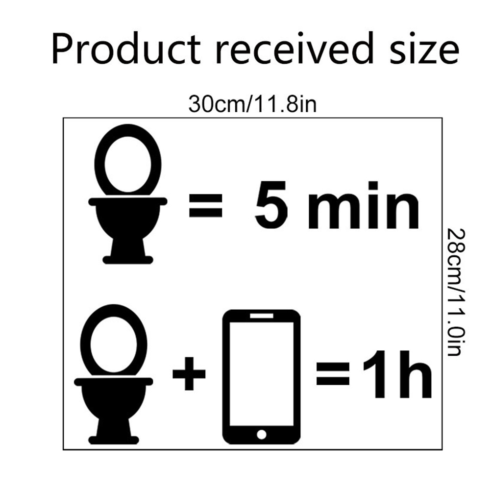 2 Sheets of Toilet Lid Sign Decal Toilet Seat Stickers Adhesive Toilet Lid Stickers