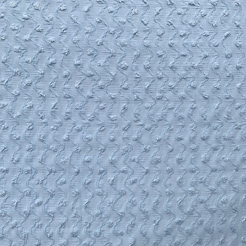 3D Brocade Chiffon Wavy Crinkle Fabric Nano-crepe Furry Jacquard Fringed Fabric Dress Fabric