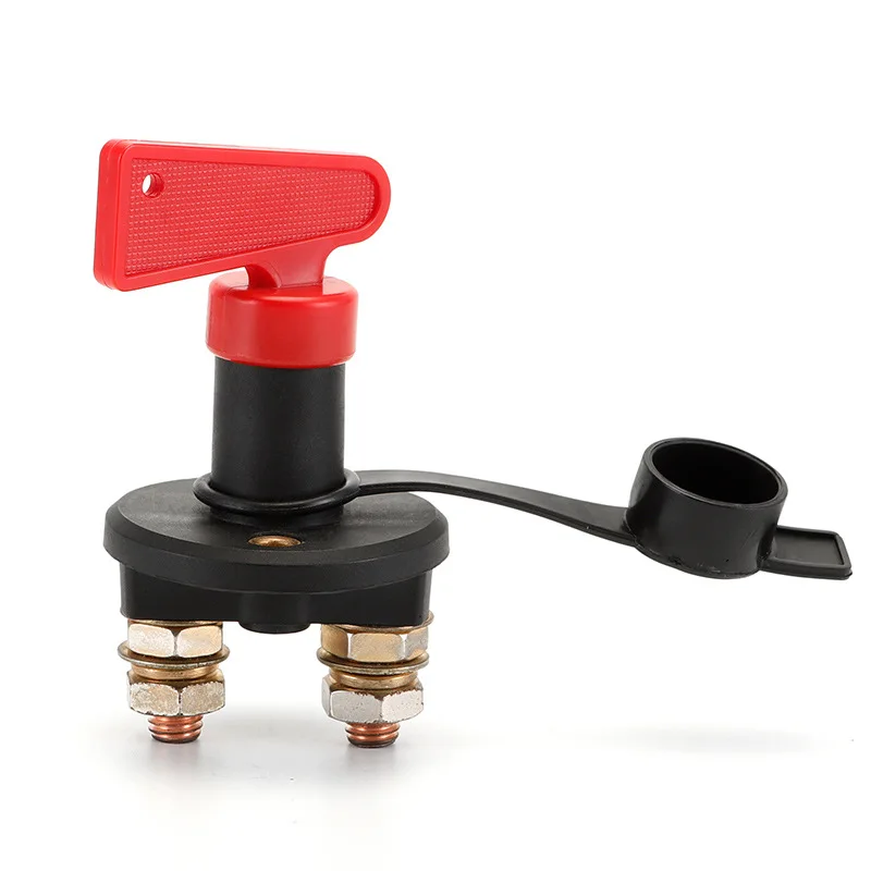 12V 24V Car Power Switch Main Cut Off Kill Switch Vehicle Modified Isolator Disconnector Red Key Cut Off Battery
