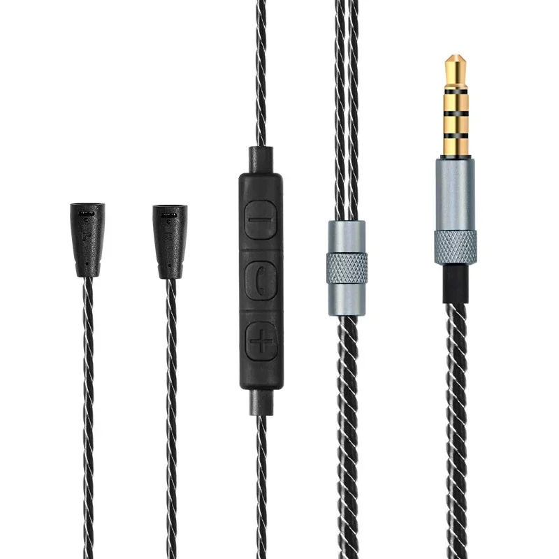 For Sennheiser IE80S IE80 IE8 IE8i Earphone Replaceable 3.5mm to 2-pin Single Crystal Copper Cable: Red
