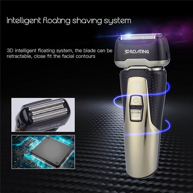 Men's rechargeable shavers men's shavers men's electric shavers 3D floating reciprocating shavers Men's dry wet waterproof