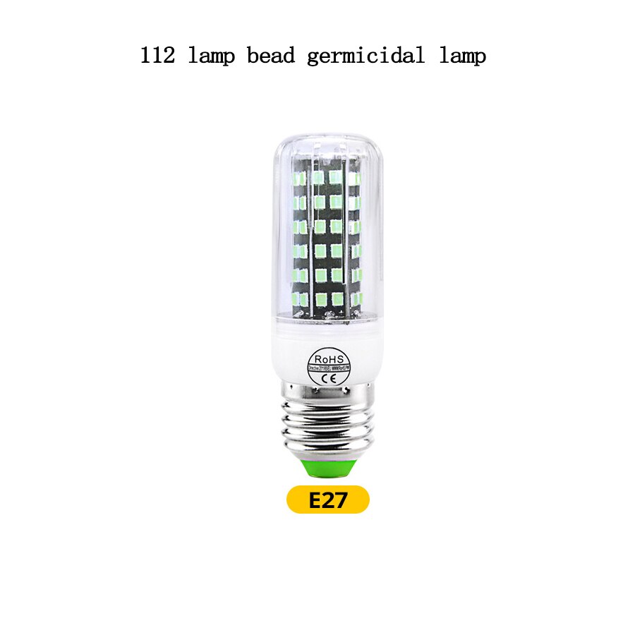 Uvc steriliseringslampe desinfektionslampe majslampe uv ultraviolet ozon desinfektionslampe lys baggrundsbelysning: E27 220v 112 lampe