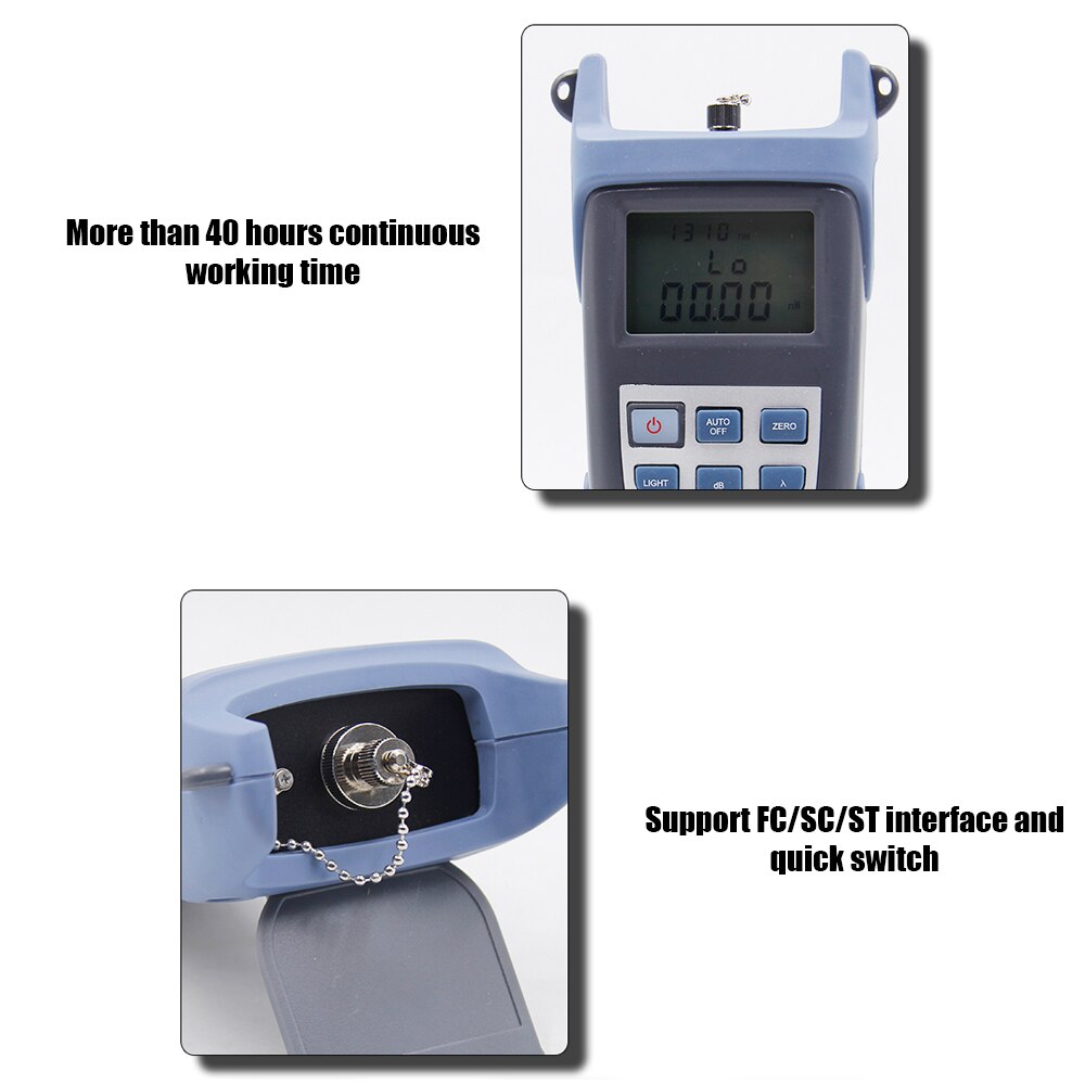 FTTH Fiber Optic Tool Kit Calibration Optical Power Meter -70 to +10dBm and 10mW Visual Fault Locator Fiber optic test pen