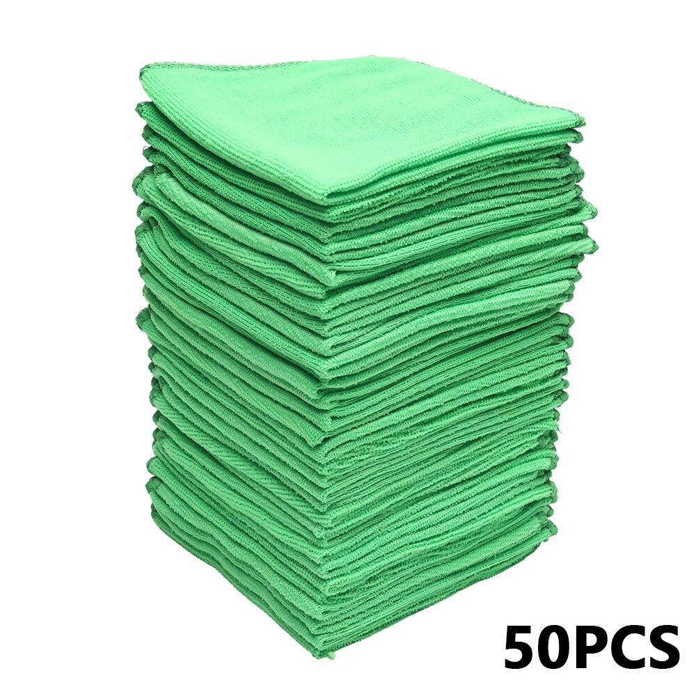 50pcs Microfibre Cleaning Auto Soft Cloth Washing Cloth Towel Duster 25*25cm Car Home Cleaning Micro fiber Towels: Blue