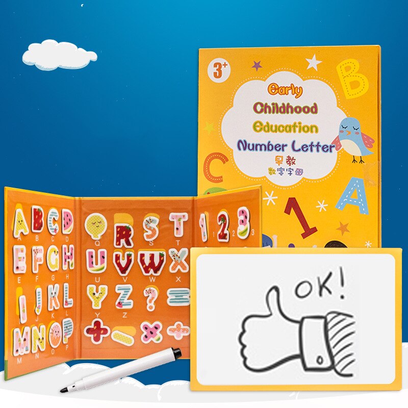 Magnetische Engels Ban Puzzel Speelgoed Kinderen 3D Puzzel Abc Schrijven Tekentafel Kids Educatieve Spelletjes Voor Verjaardagscadeautjes