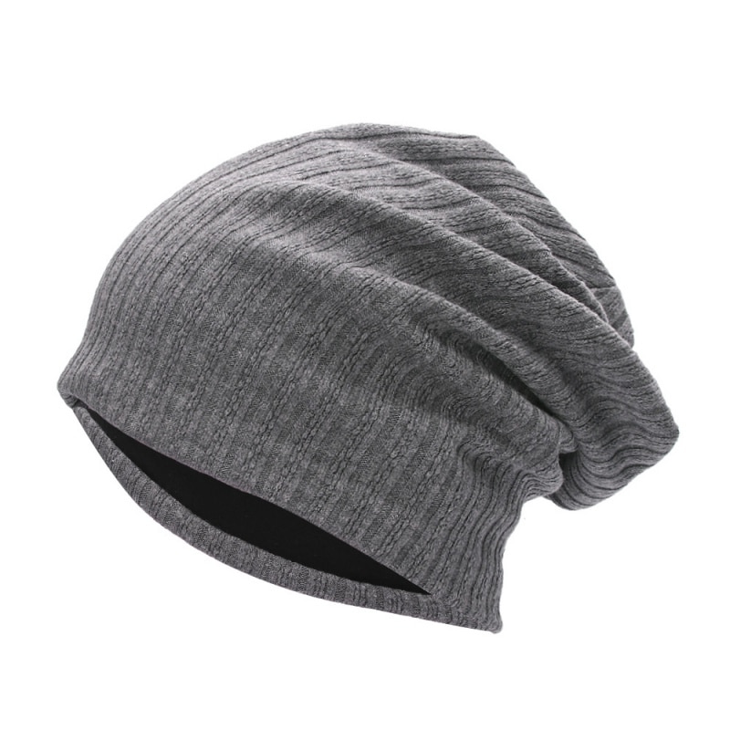 Gorro de punto elástico y térmico para hombre y mujer, gorro ligero de algodón, cálido, para otoño y primavera