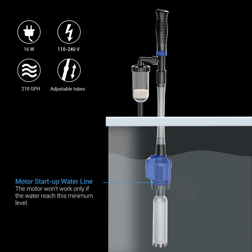Nettoyeur électrique de gravier pour Aquarium, Siphon, filtre à eau lave-vaisselle pour réservoir de poissons, outils d&#39;aquarium