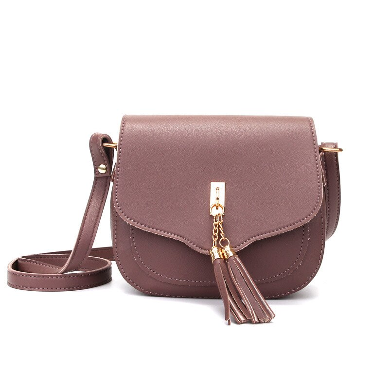 Mini saco crossbody para as mulheres borla designer moda bolsas de couro do plutônio saco mensageiro senhoras aleta quadrado telefone ombro pacote: purple