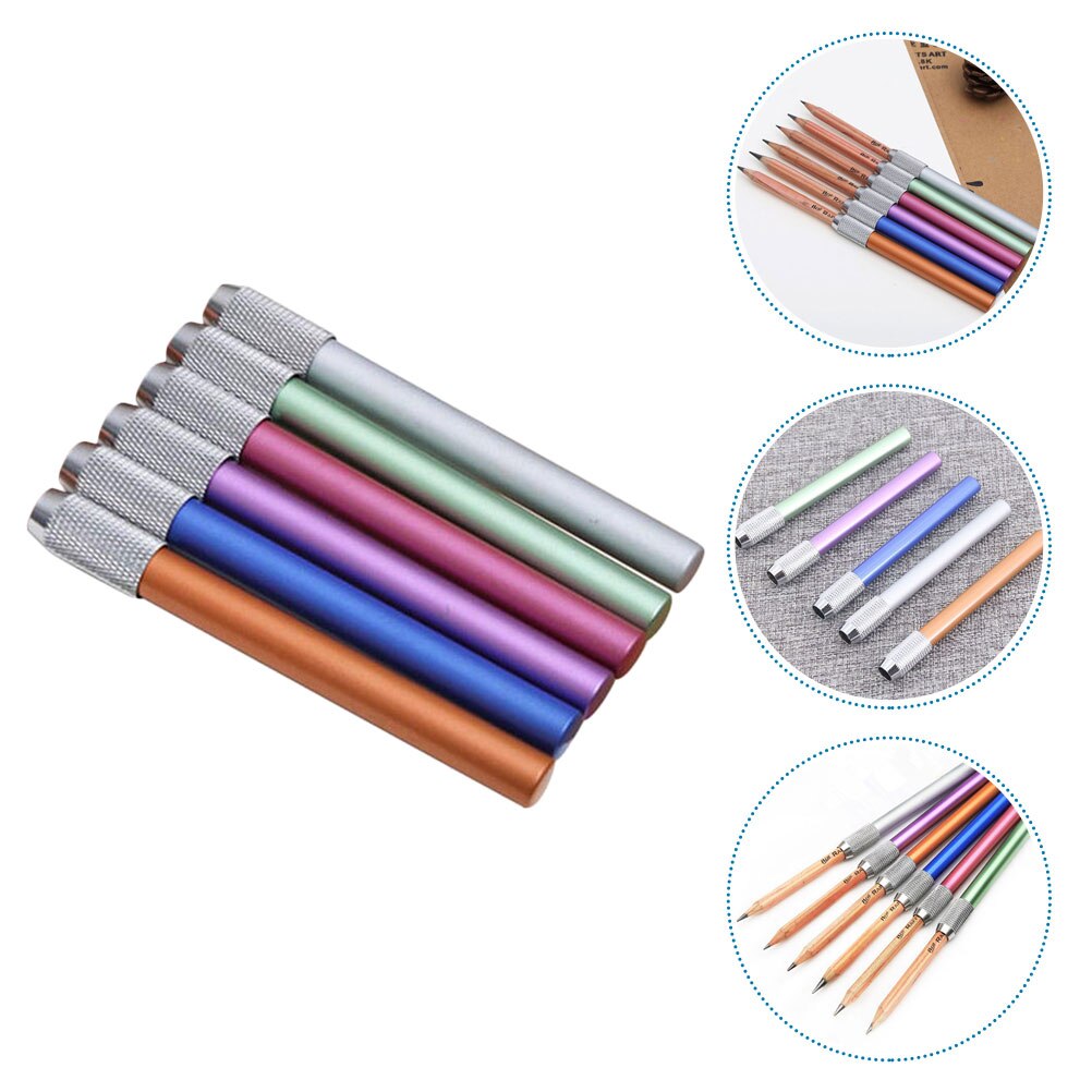 6Pcs estensori per matite portamatite prolunga per matite per schizzi aste di prolunga