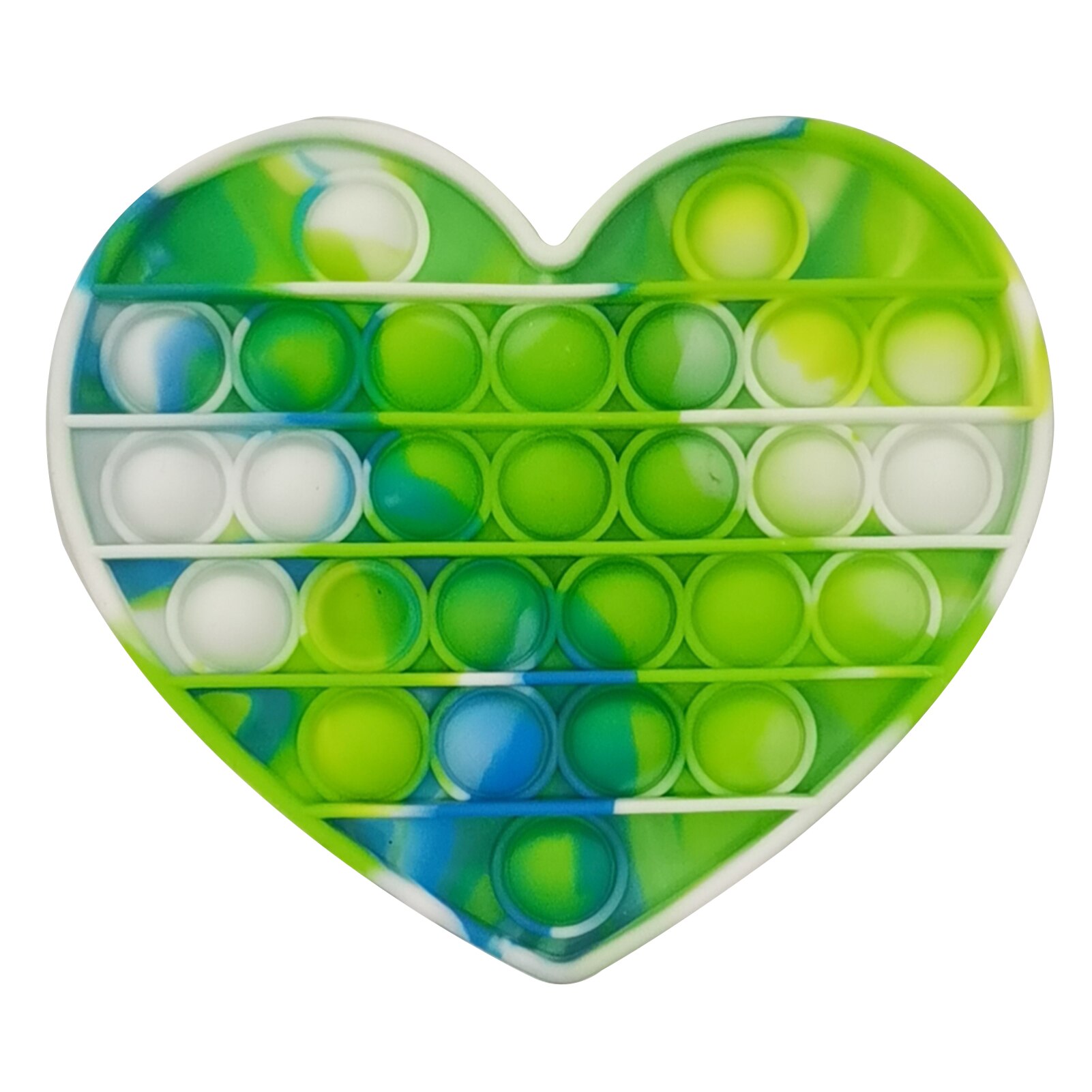 Push Bubble Fidget Antistress Toys Adult Kids Rainbow Heart Shaped Pop Fidget Sensory Toy Autism Special Needs Stress Reliever: 08