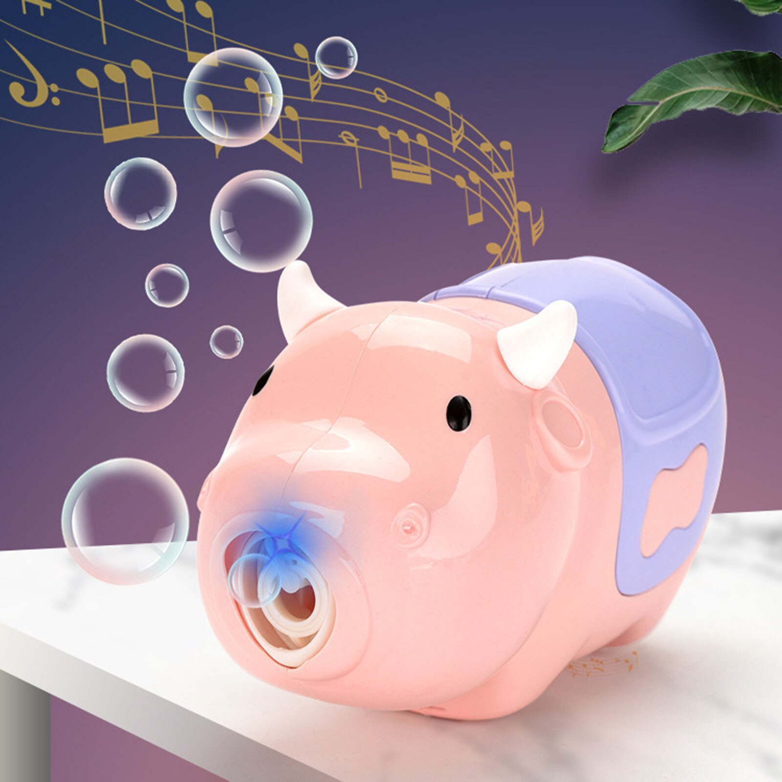 Bubble Machine Leuke Koe Automatische Bubble Machine Zeep Water Bubble Blower Muziek Outdoor Speelgoed Voor Kinderen Juguetes Brinquedos Speelgoed