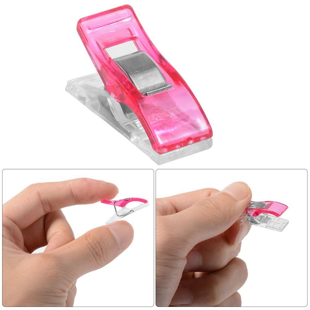 100pcs Plastic Clip Clamp Patchwork Sewing DIY Craft Quilt Binding