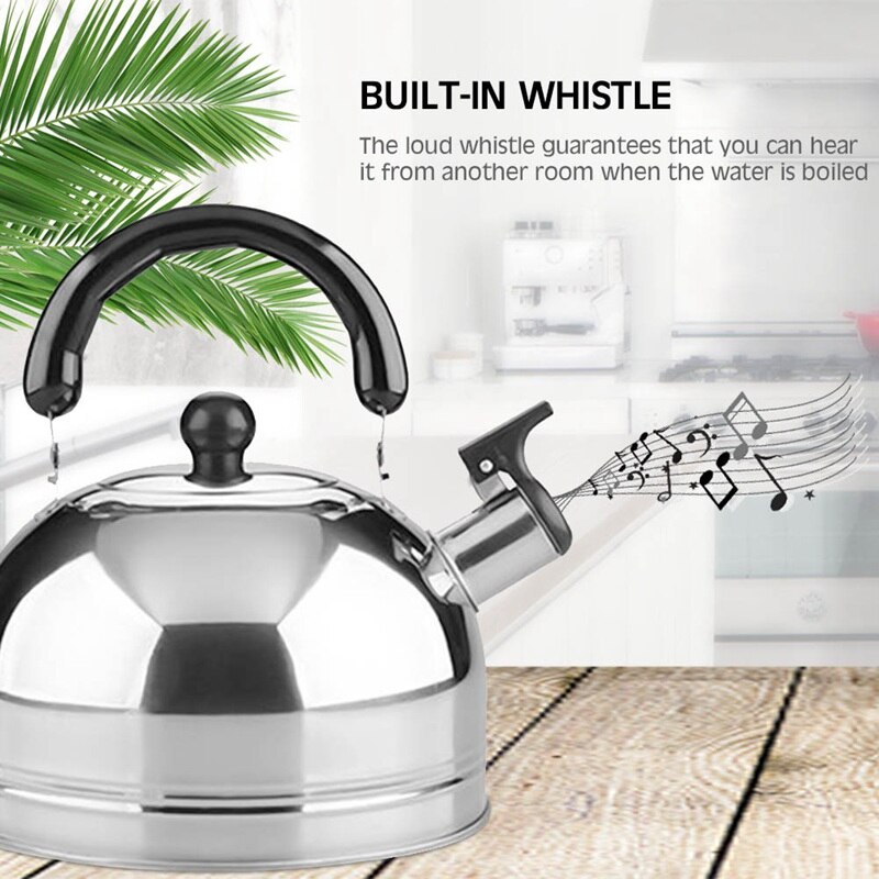 Stainless Steel 2/3/4L Water Kettle Induction Cooker Camping Kettles Stove Whistling Water Gas Teapot Cooking Tools Kitchen