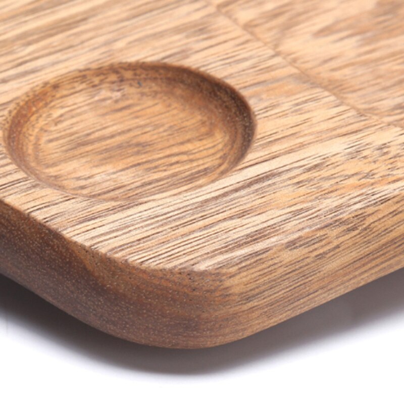 Zebrano japanse stijl houten broodplank met gegroefd scandinavisch stijl massief houten dinerbord
