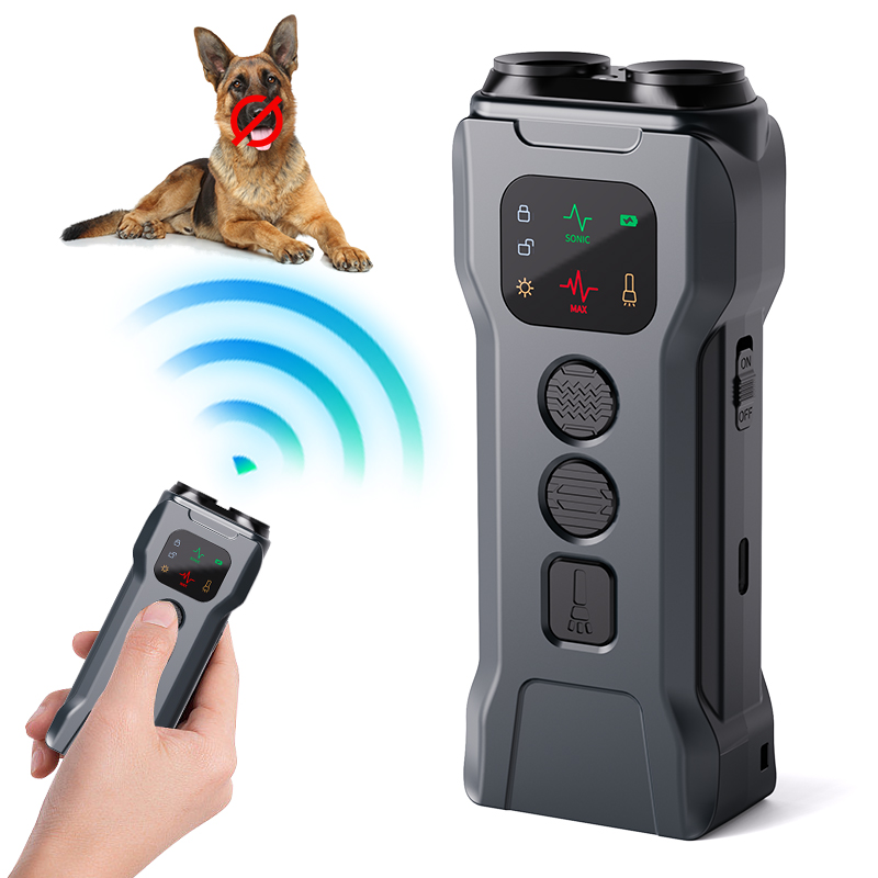Ultrasonic with screen dog repellent bark deterrent with illumination flashlight pet deterrent tool dog trainer