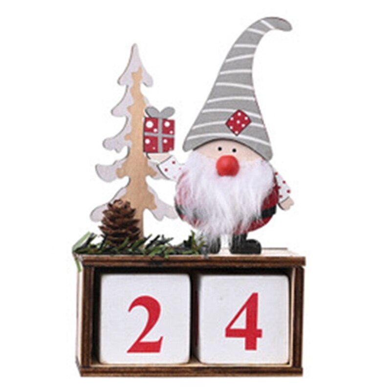 Kerstkalender vrolijke kerstversieringen voor thuis jaar kerstman poppen elf decoratie: B