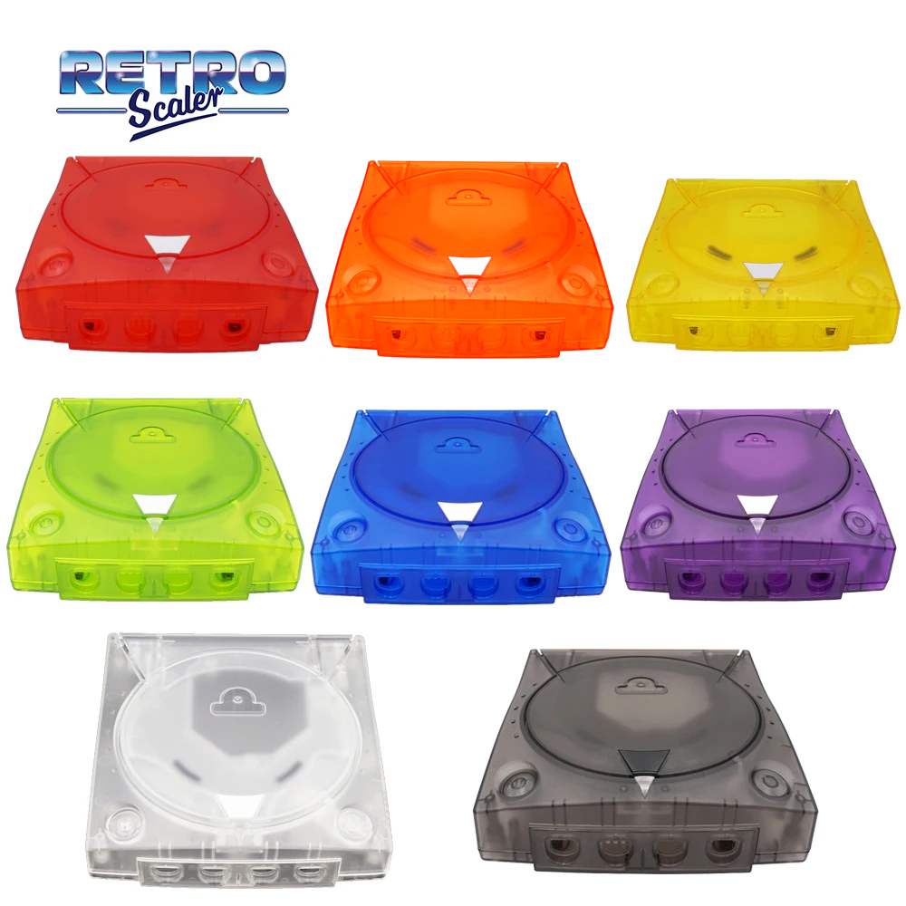 RetroScaler-carcasa de plástico de CC para consola de videojuegos Dreamcast, caja transparente, repuesto