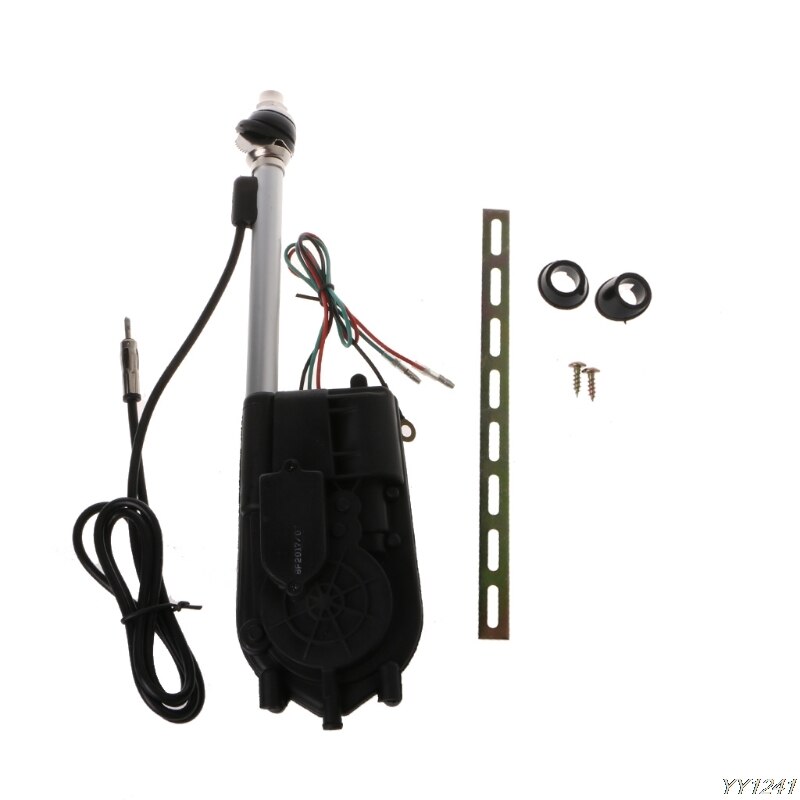 Universal Car Auto SUV AM FM Radio Electric Power Automatic Antenna Aerial Kit 12V Exterior Vehicle Aerials Pro Auto Replacement: No Mounting Head