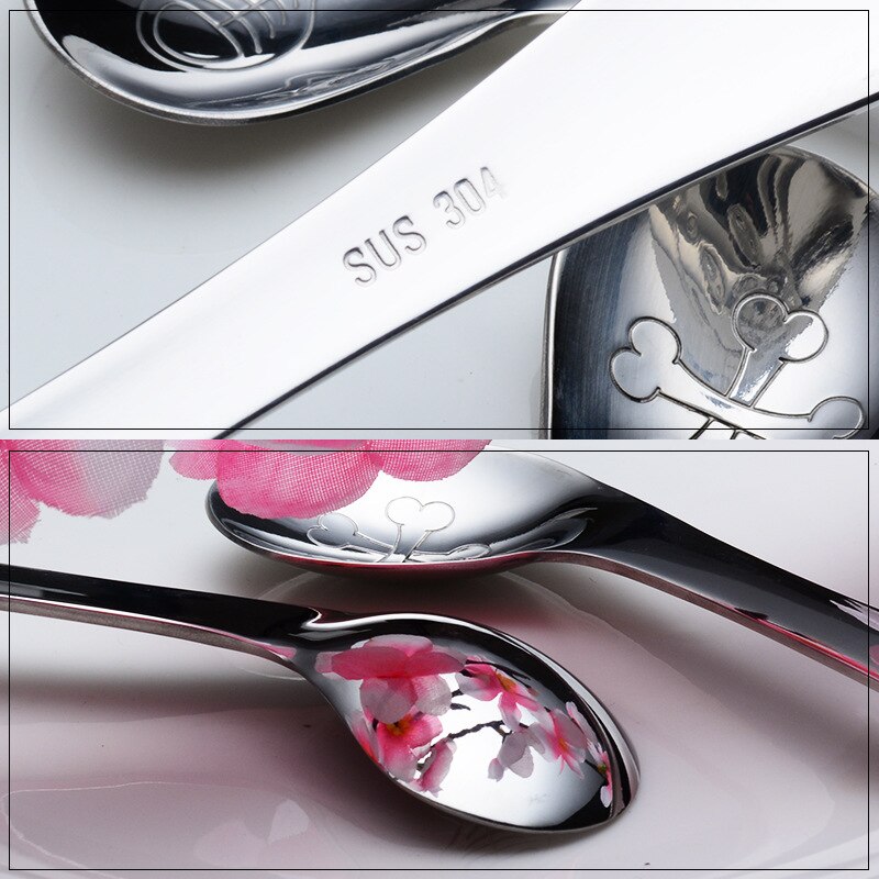 Baby Spoon Feeding Training Kids Infant Toddler Scoop Cutlery Tableware Food Bend Head Curved Utensils Stainless steel spoon