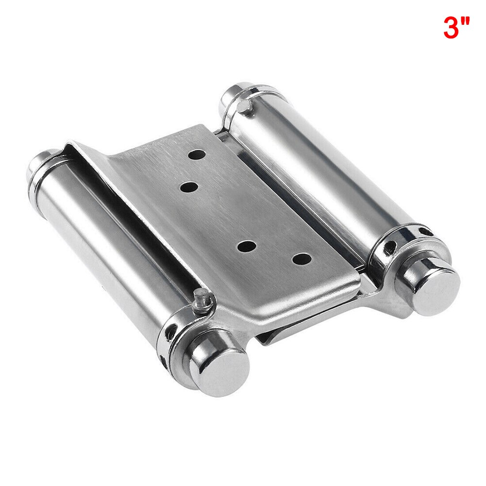 2 Pcs Stainless Steel Double Action Spring Door Hinge Durable for Cafe Bar Saloon JDH99: 3 / 201