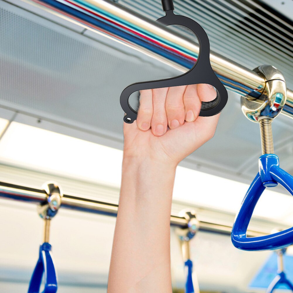 No Touch Door Opener Subway Train Stable Bus Handle Hook Ring Handle Tools Hands Free Press Elevator Button