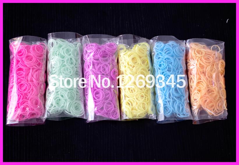 Laten we 6000 pc/20 kleur Gom Voor Armbanden Heetste Loom Bands Vullingen Loom Elastiekjes Voor DIY ARMBAND Armband Rubber