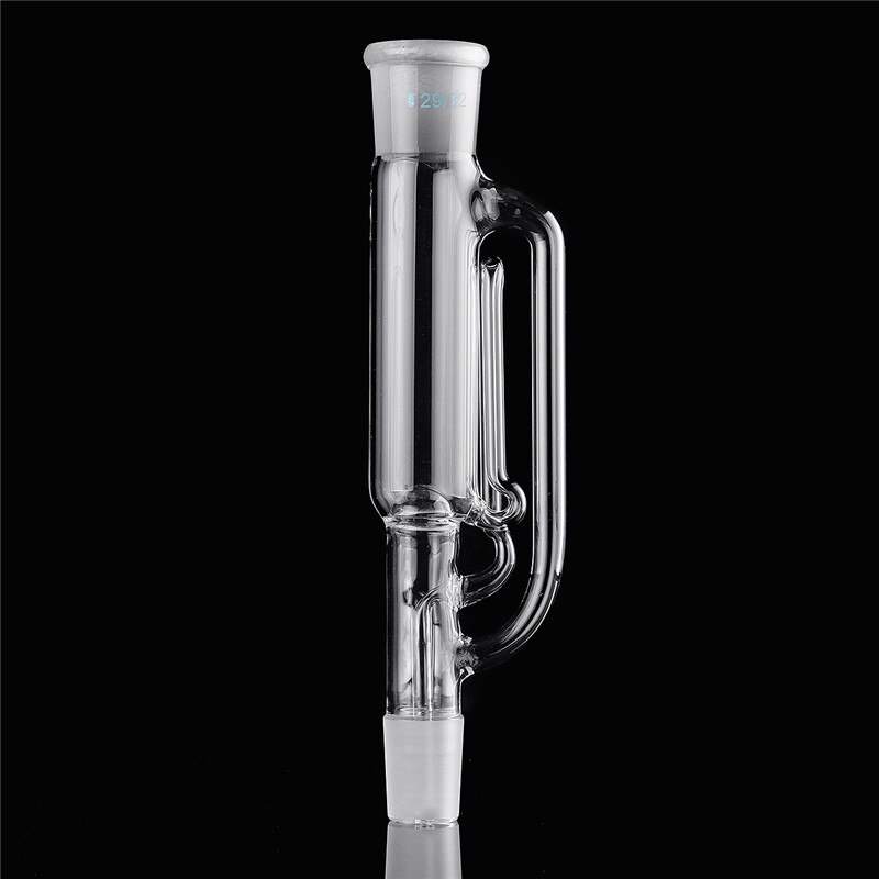 60ml Lab Chemistry Glass Soxhlet Extractor Condenser Set with 24/29 Flat Bottom Flask 225MM 29/32 Tube Lab Glassware Kit