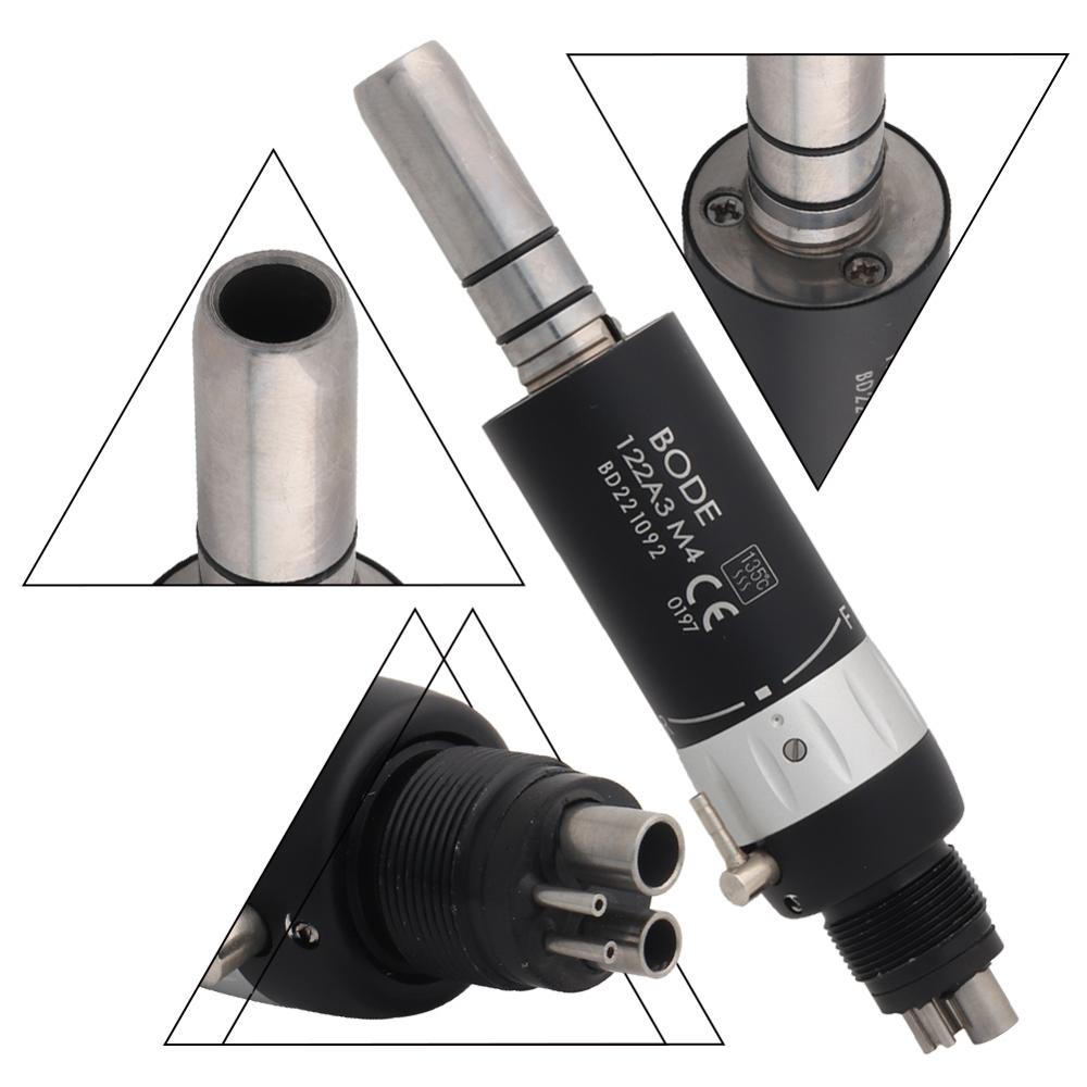 Pièce à main dentaire à basse vitesse couleur nez droit contre-Angle moteur pneumatique Turbine à Air BODE 2 trous/4 trous B2/M4 rose/bleu/noir: air motor M4 BK