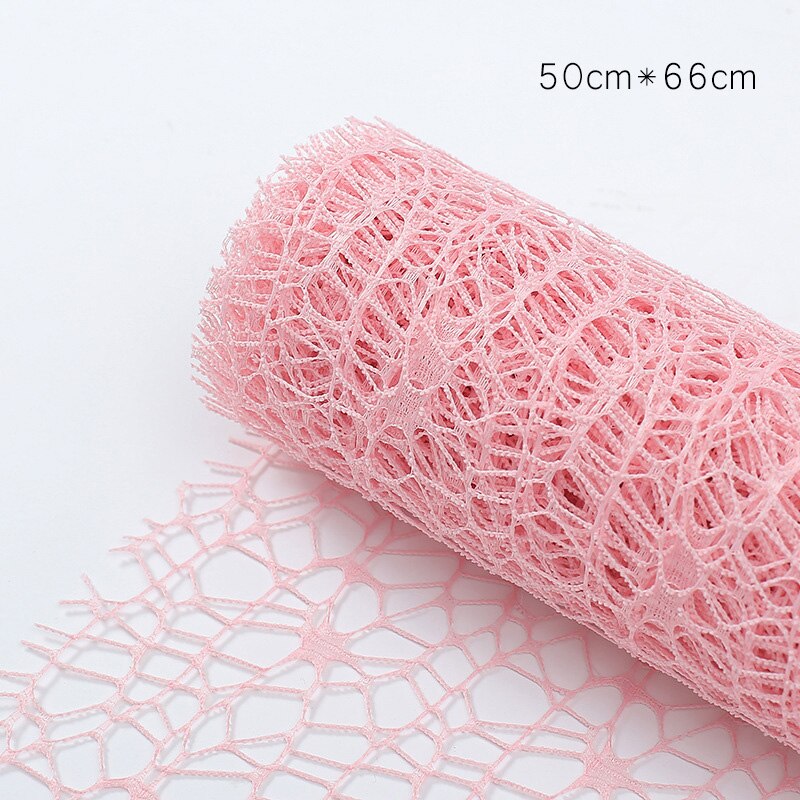 2Sheet 50*66cm Jacquard Wild Goose Net Flower Wrapped Yarn DIY Craft Party Valentine's Day Rose Bouquet Wrapping Mesh Gauze