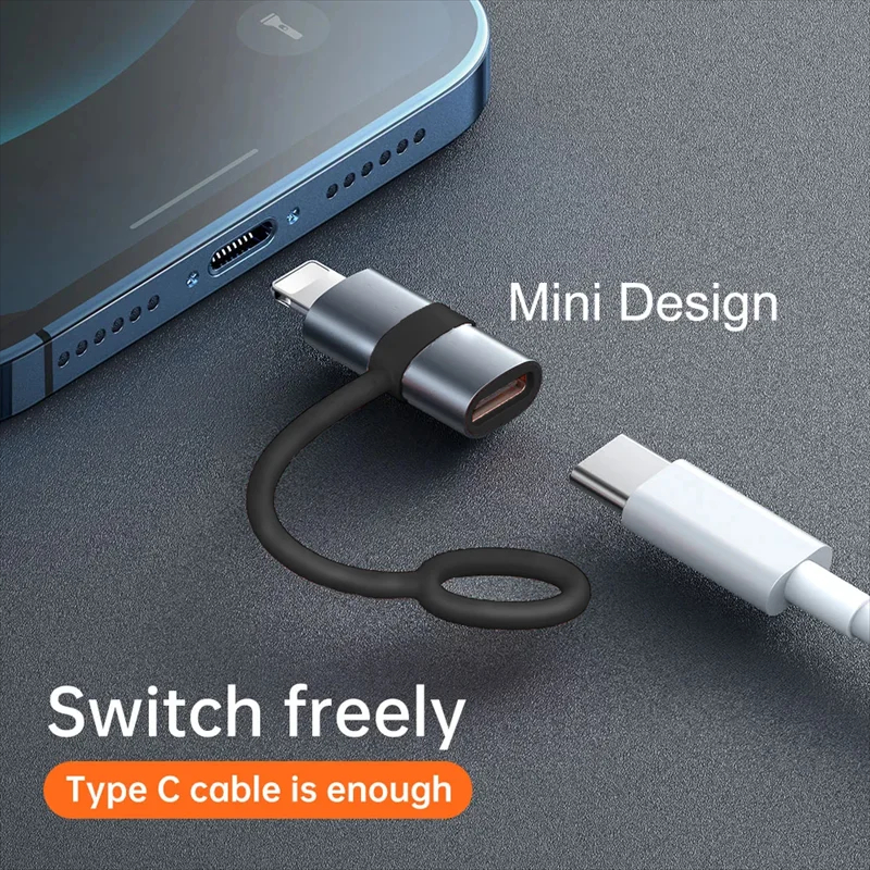 NNBILI PD30W Adapter USB typu C do ios dla iOS Konwerter męski na żeński typu C dla iPhone 14 13 12 11 Macbook Szybkie złącze