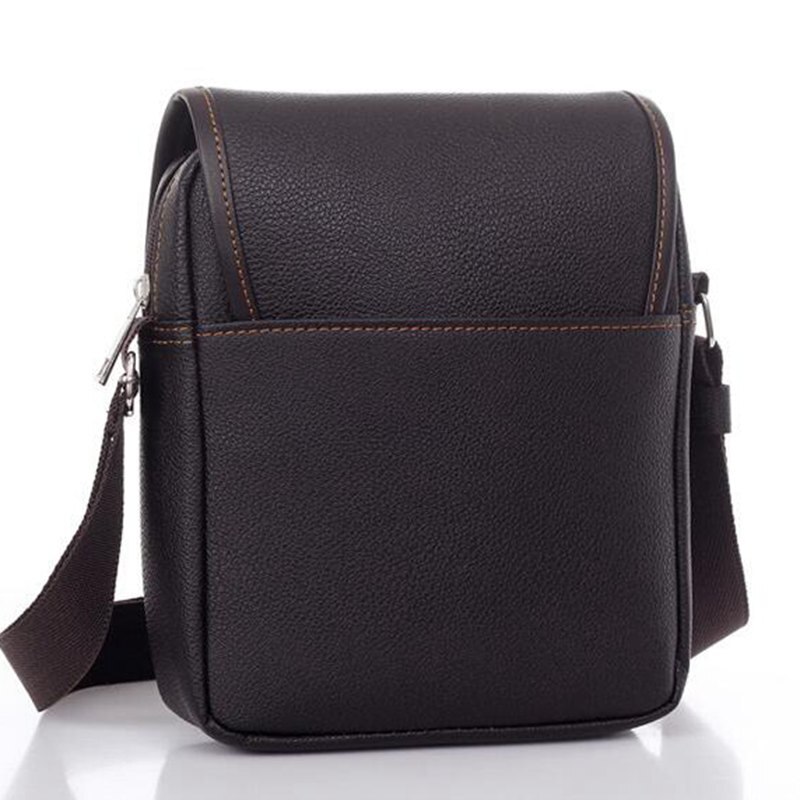 Vintage Man Schoudertas Crossbody Tassen Voor Mannen Messenger Bag Man Lederen Pu Plaid Kleine Mannelijke Handtassen Zwart L4-3333