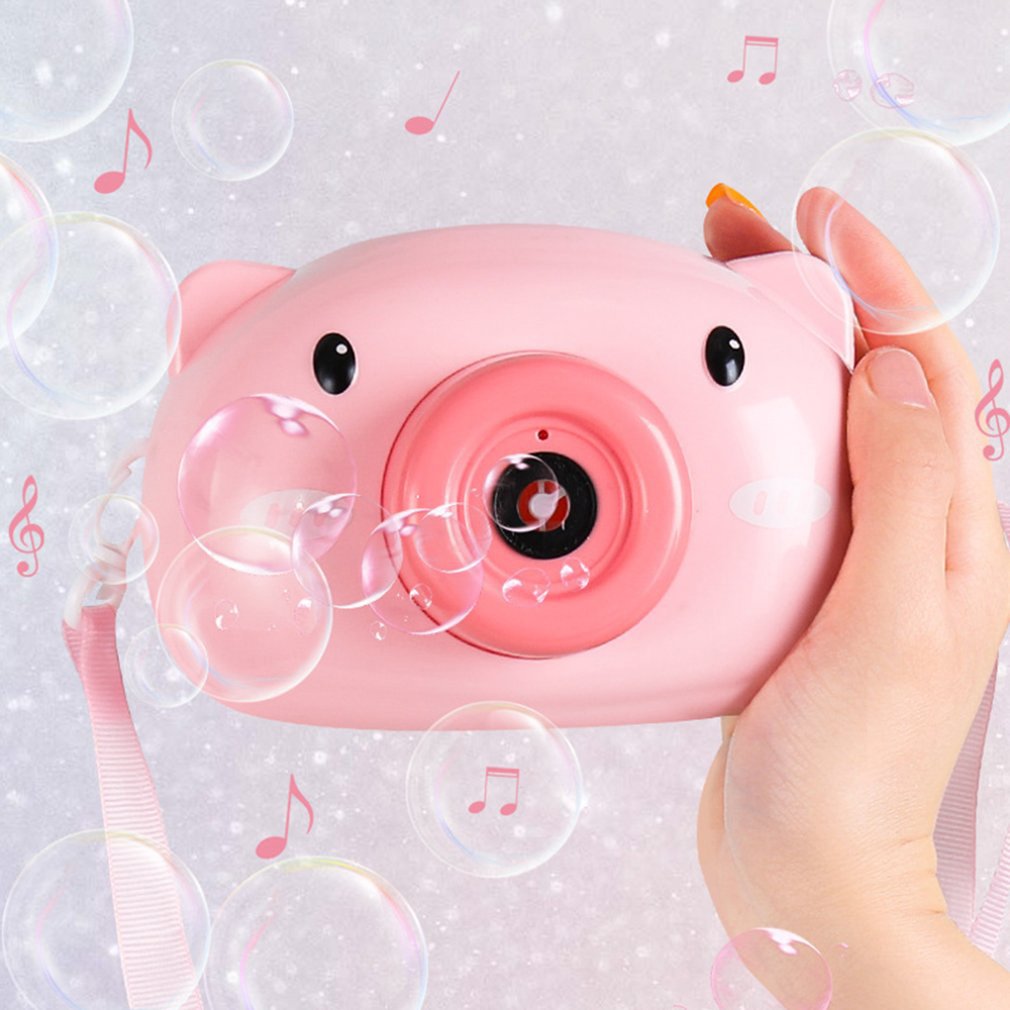 Nette Karikatur Schwein Kamera freundlicher Baby blasiert Maschine Ich bin Freien Automatische blasiert Hersteller für Freundin Schlecht Spielzeug für freundlicher