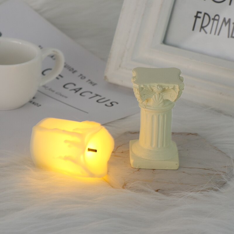 Mini Simulation Römischen Spalten Kerze Für Fotografie Requisiten Studio Schmuck