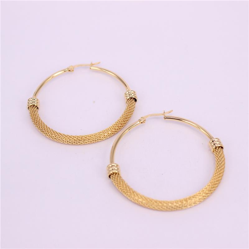 Boucles d'oreilles en forme de grand cerceau de couleur or 28MM-63MM, bijoux en acier inoxydable, Style cercles, tendance, pour femmes