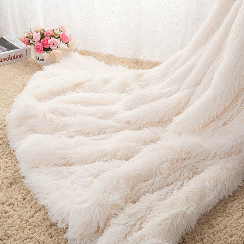 Sofa/luft/sengetøy tepper mantas hvit rosa grå fleece fluffy plysj sengeteppe couverture polaire plaids