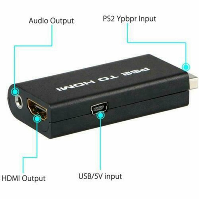 1 Pcs PS2 To HDMI Audio Video Converter Adapter & 1 Pcs Game Console Sata Network Adapter Card