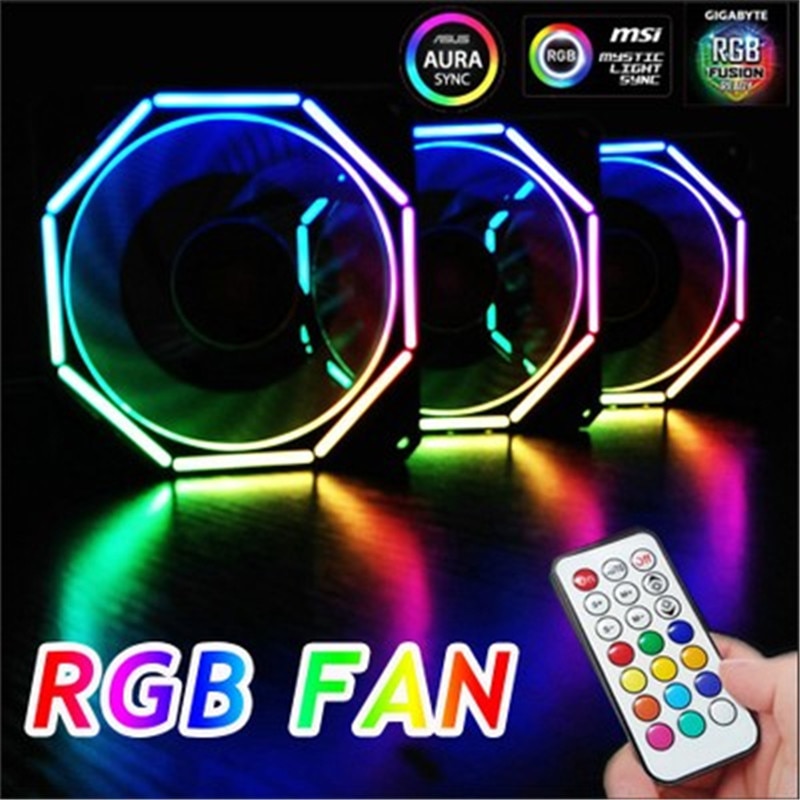 Computer Case RGB Fan KITS LingLong Exquisite Discolorable Halo 12025 For PC Case