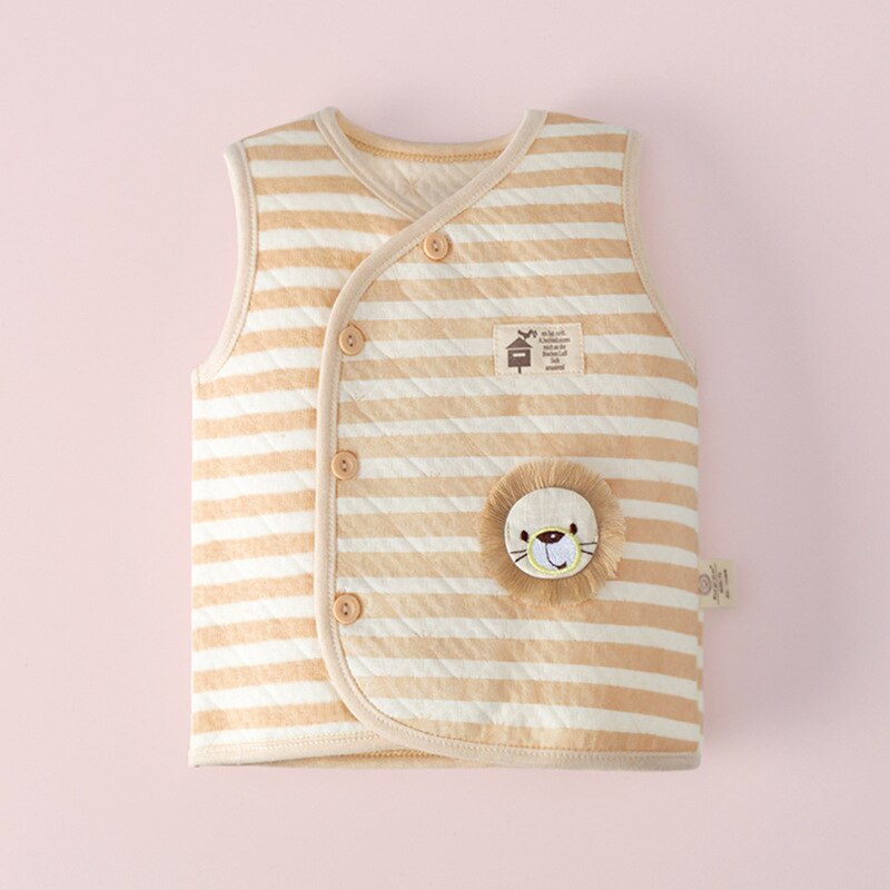 0-24M Baby Buik Vest Katoen Herfst En Winter Baby Dieptepunt Mouwloze Jongens En Meisjes Pasgeboren Kinderen Herfst vest Kleding: Sky Blue / 24M