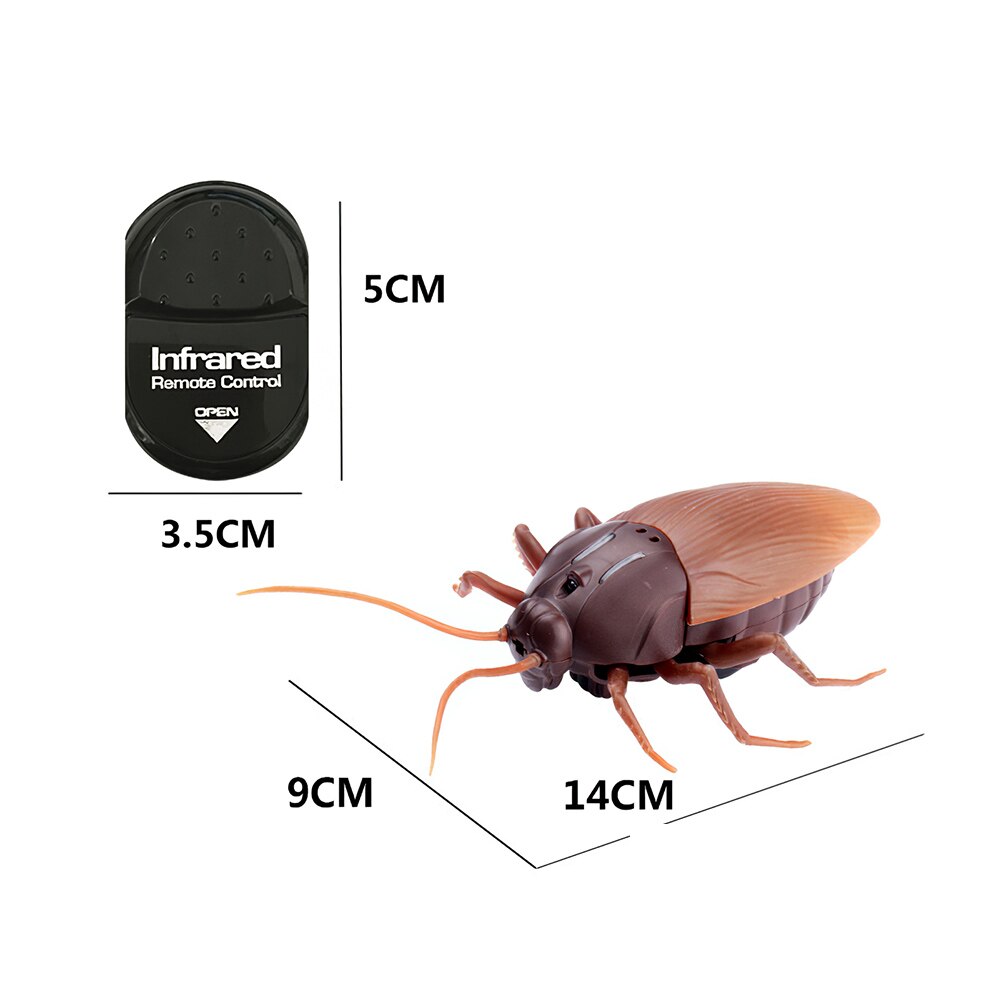 Jouet pour blague d'insecte, 1 pièce, effrayant, caniche en mouvement, Animal RC, Horrible, électricité, faux cafard, d'halloween
