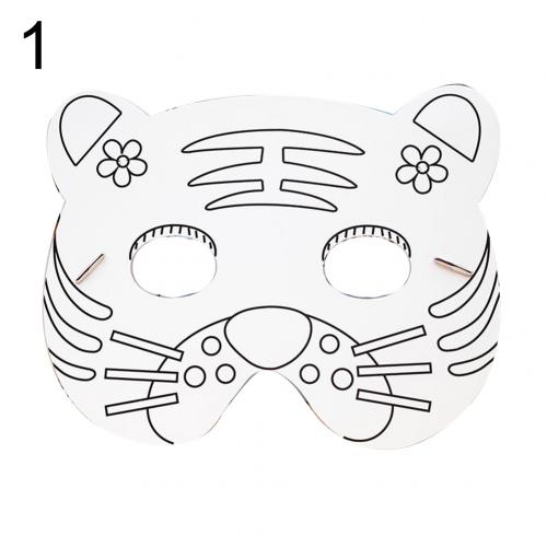 Cartoon Tier Papier Malerei Maske Graffiti DIY Kunst Handwerk Kindergarten Kinder Spielzeug Intelligenz Entwicklungs Spielzeug: 1