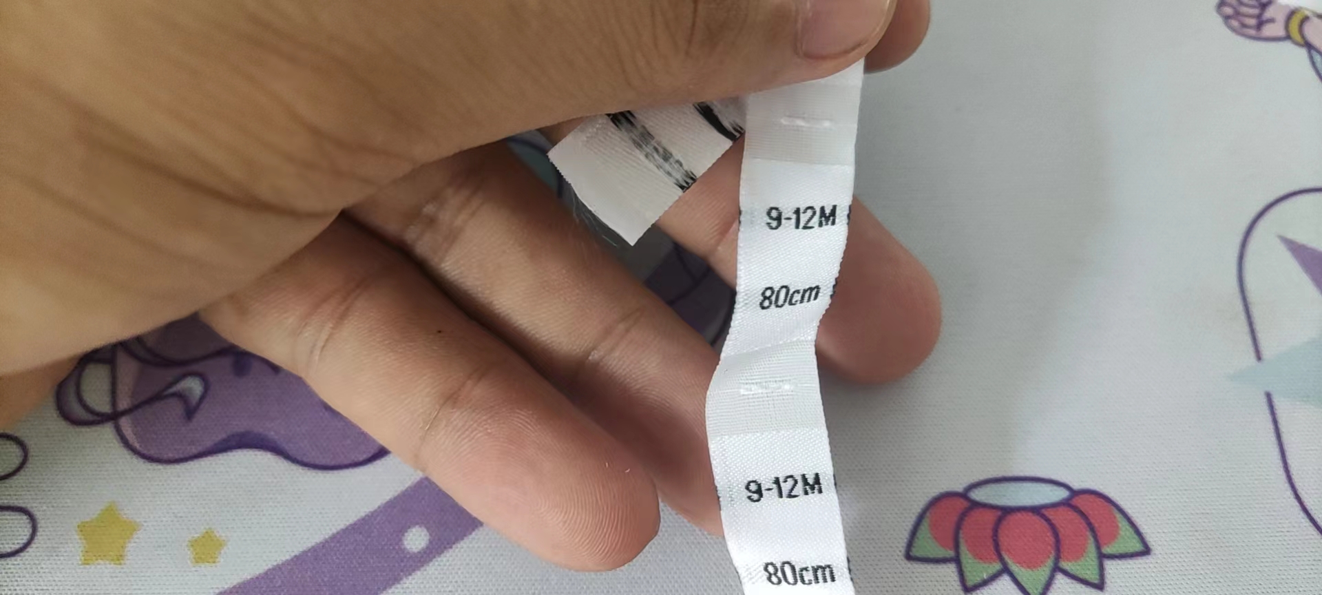 50 stks Geweven maat label doek maten labels 2-3Y 3-4Y 4-5Y 5-6Y 6-7Y 7-8Y 8-9Y 9-10Y Wit damast polyester Kleding Label: Dull