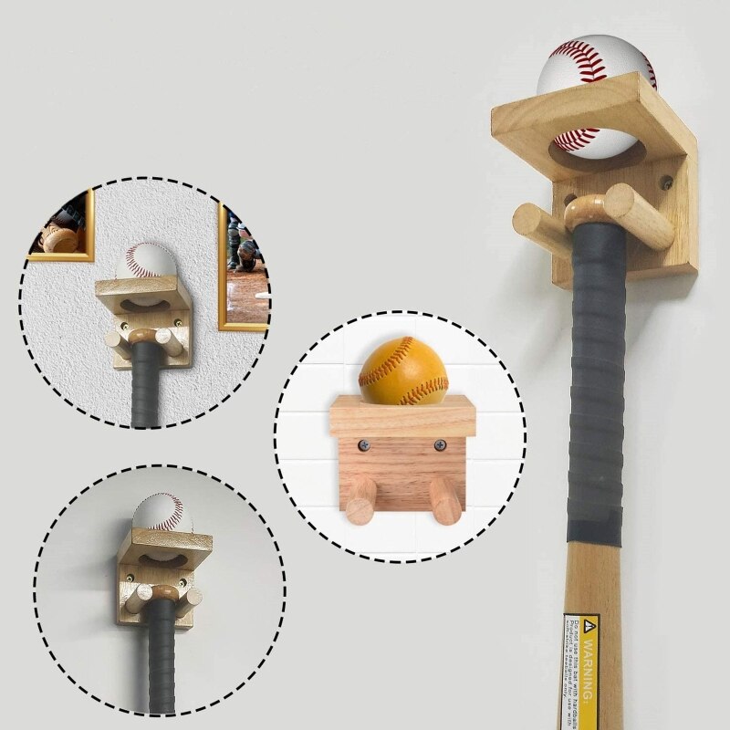 F1FD Baseball Bat Holder, Baseball Bat Brackets, Hanging Baseball Bat Display Stand