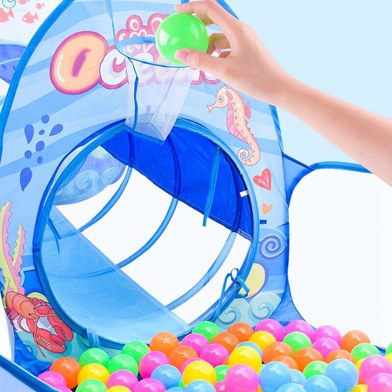 3 In 1 Baby Speelgoed Tenten Spel Huis Bal Pit Pool Kind Kruipen Tunnel Spelen Tent Kinderen Speelgoed Bal Zwembad oceaan Bal Houder Set