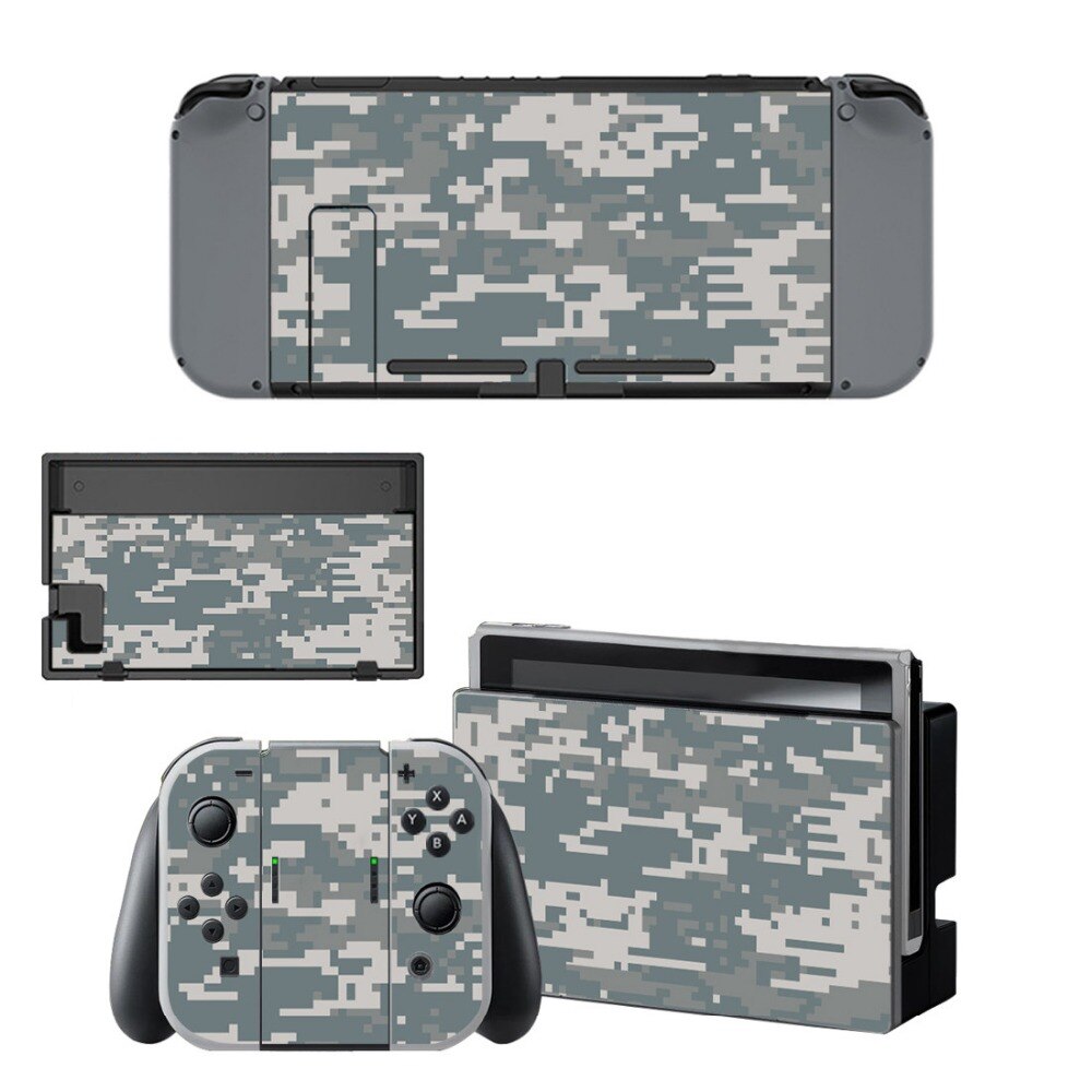 Cool CS Camouflage Sticker Vinyl Skin For Nintendo Switch NS Console Controller Protector Classic Cover Decals