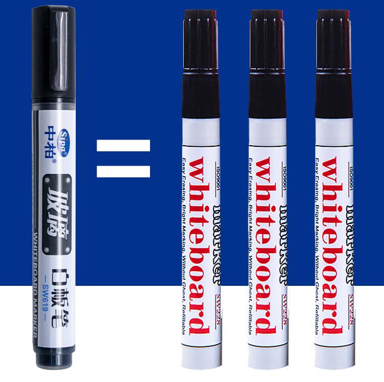 10 Pcs Glas Whiteboard Grote Capaciteit Pennen Waterbasis Uitwisbare Tekening Zwart Board Kantoor Gebruik