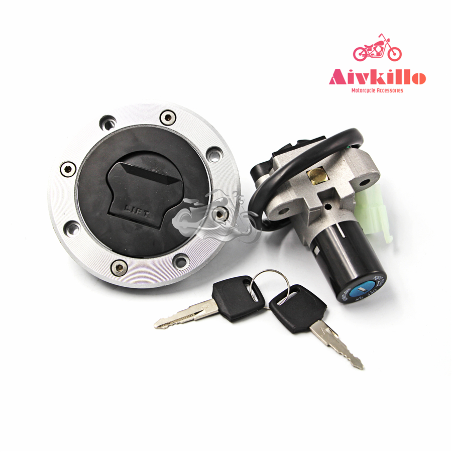 Contactslotset Gas Cap Cover Seat Lock Key Set Past Suzuki RF400/600 RF900 GK78 GSF400/600 RGV125/250 GSX250/400 GS500 GT250R