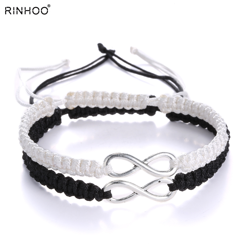 Mode Koppels Armband Liefhebbers Armband Voor Vriendin Vriendje Vrouwen Mannen Sieraden Handgemaakte Gevlochten Weven Touw Sieraden